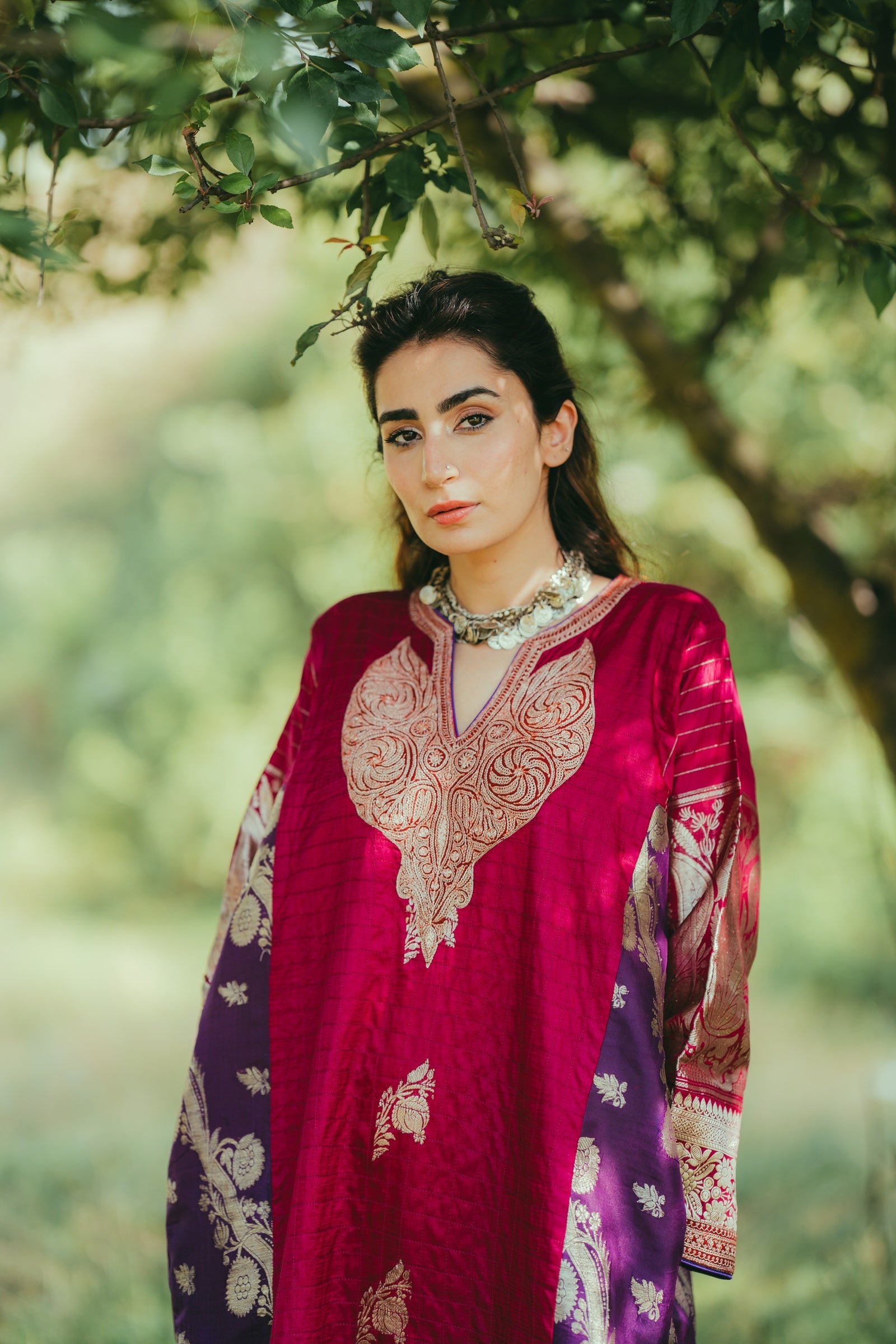 Dual-Tone Banarasi Zari Phiran with Farshi Salwar