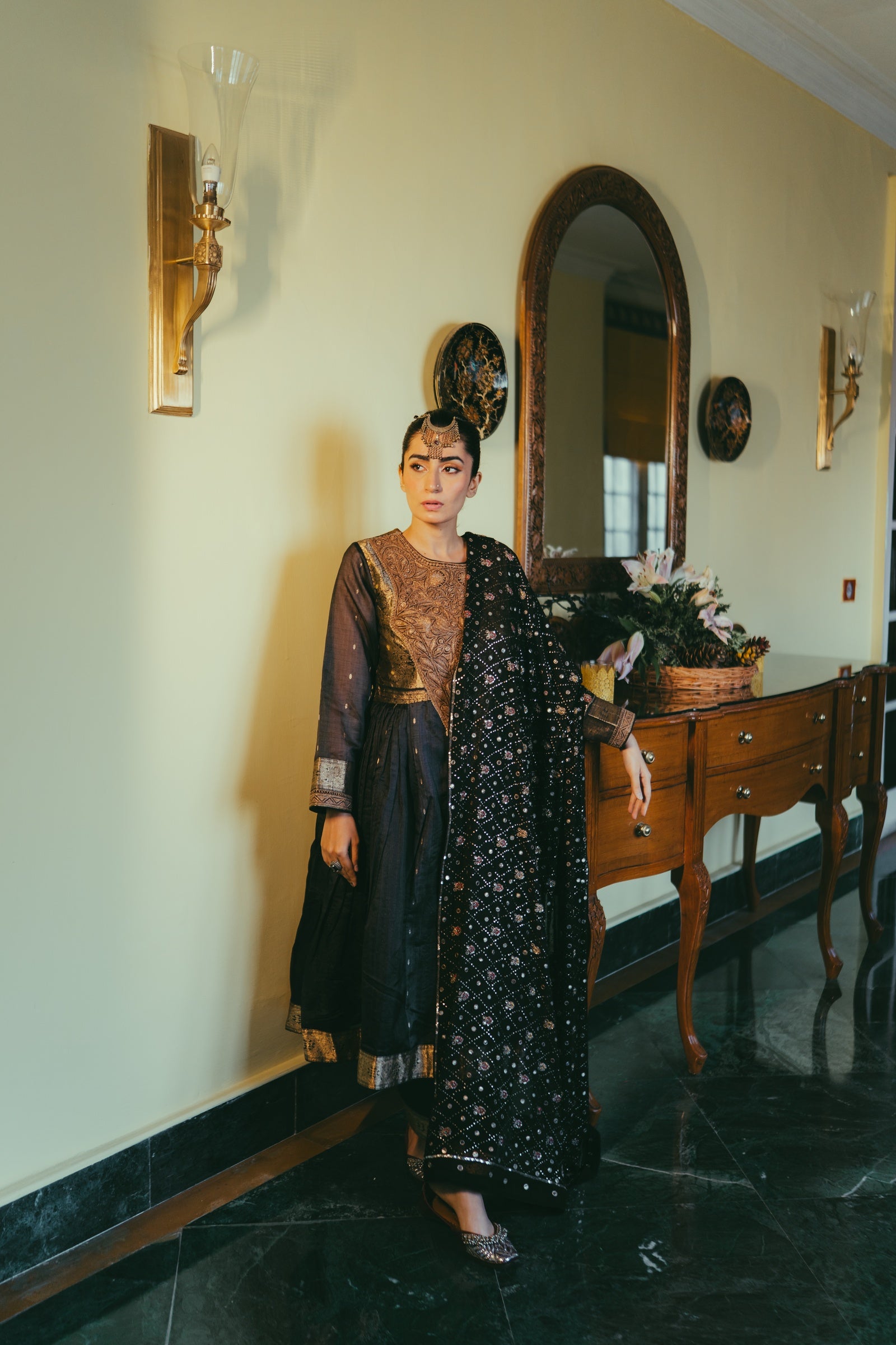 Banarasi Tilla Anarkali Set