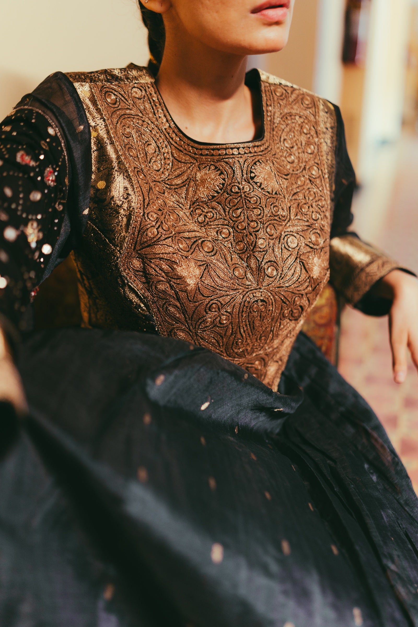 Banarasi Tilla Anarkali Set