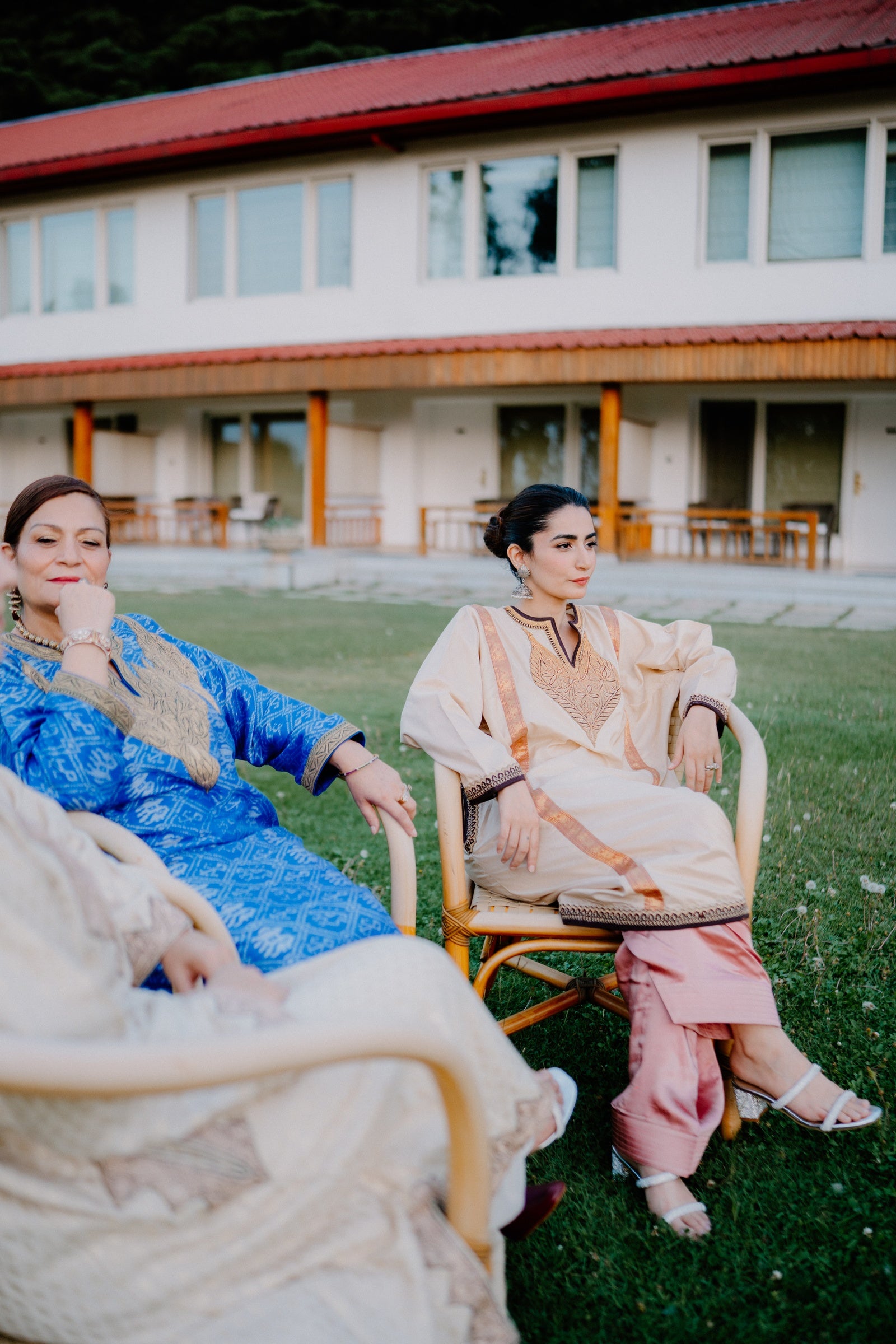 Banarasi Phiran Set with Rose Gold Tilla