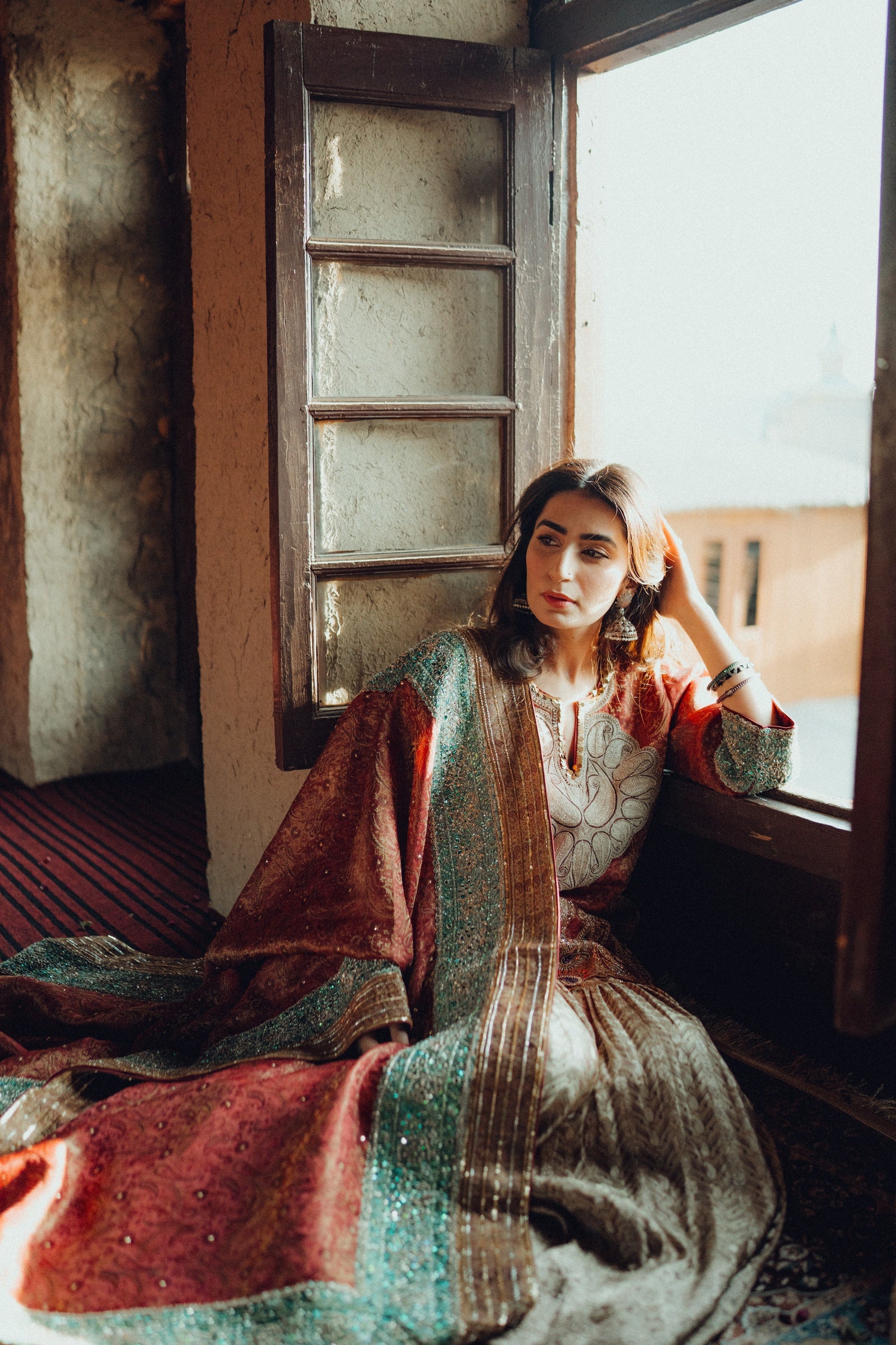 Kanjivaram Woven Kurti & Garara Set