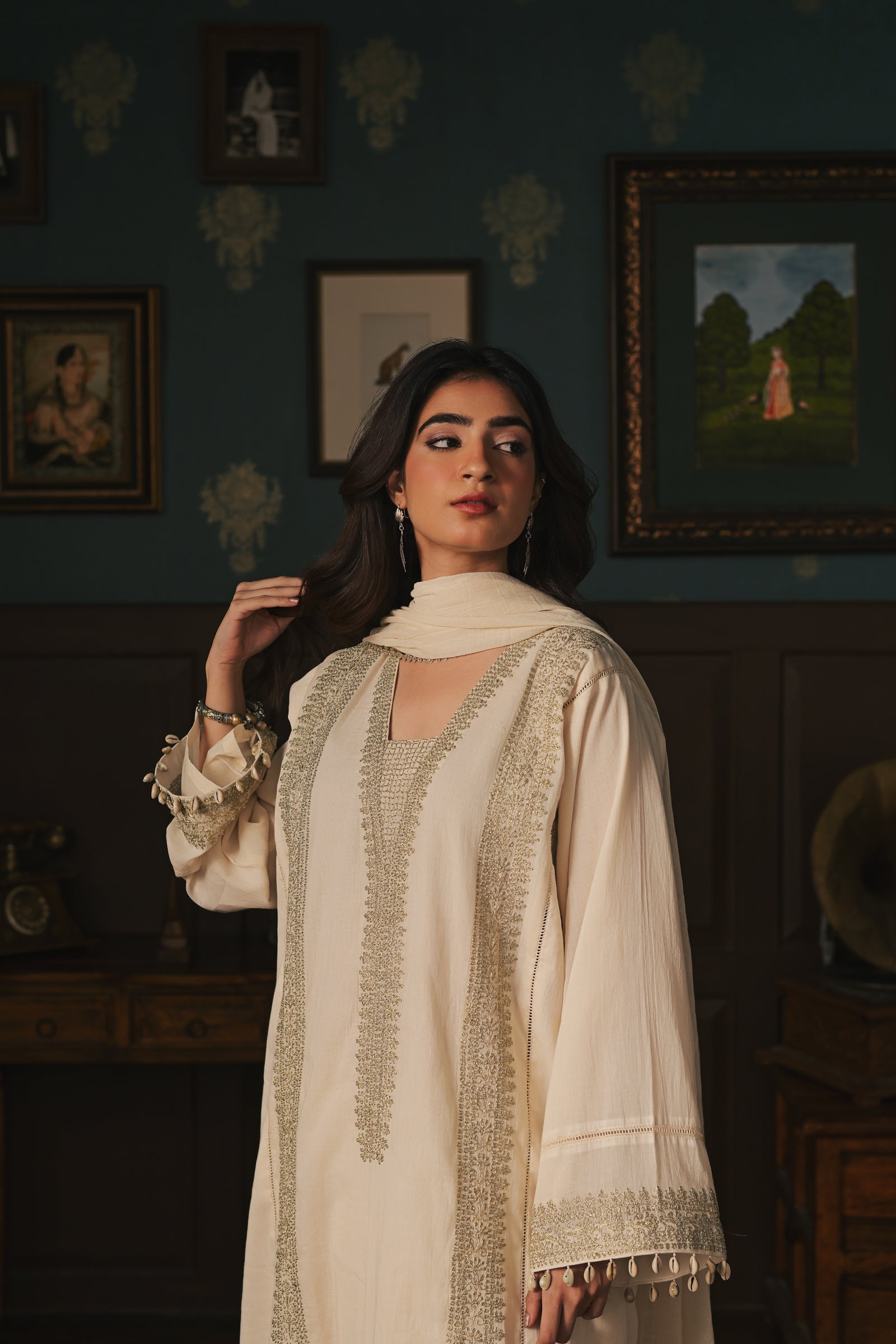 Mulmul Dori Zari Set