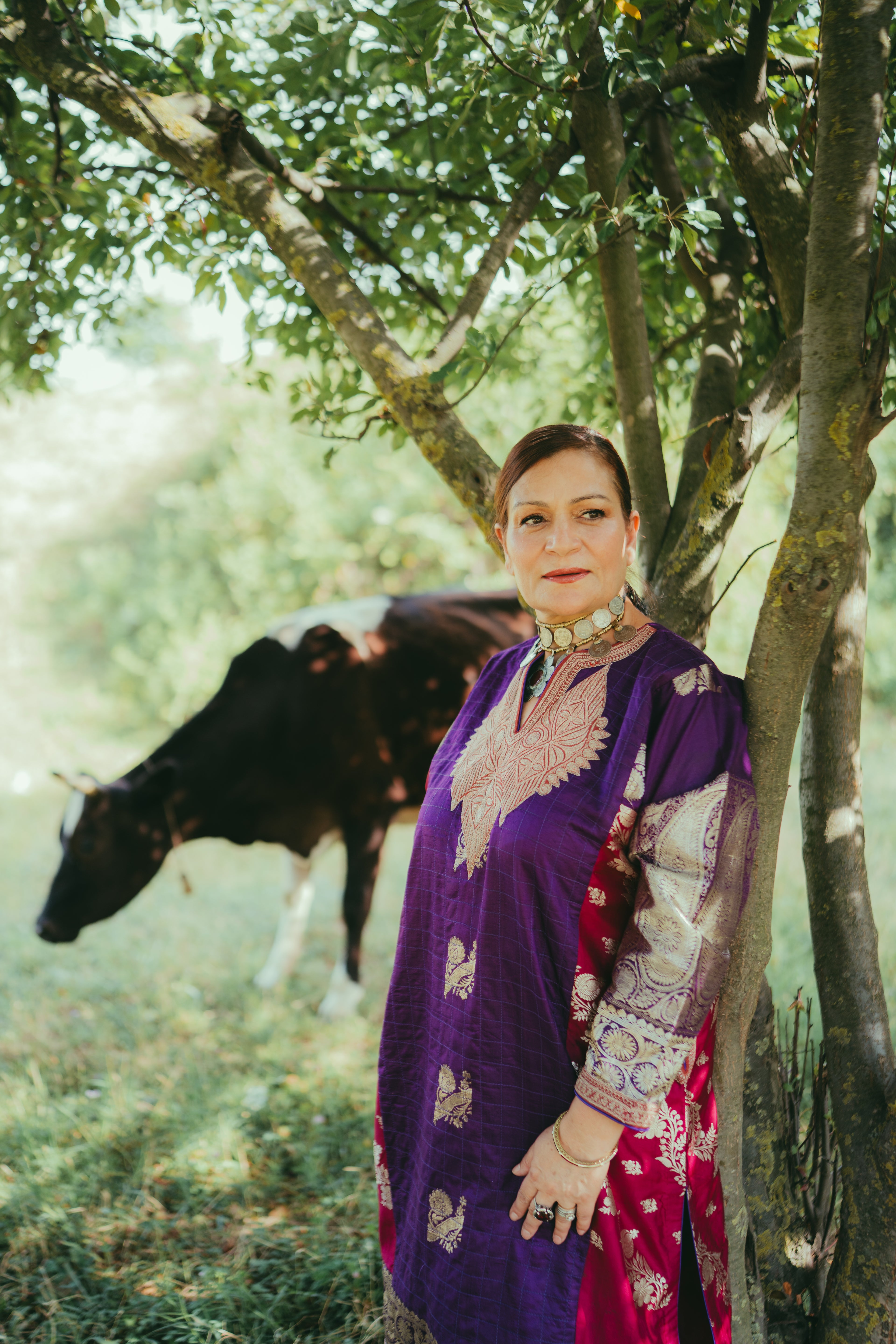 Dual-Tone Banarasi Zari Phiran with Farshi Salwar