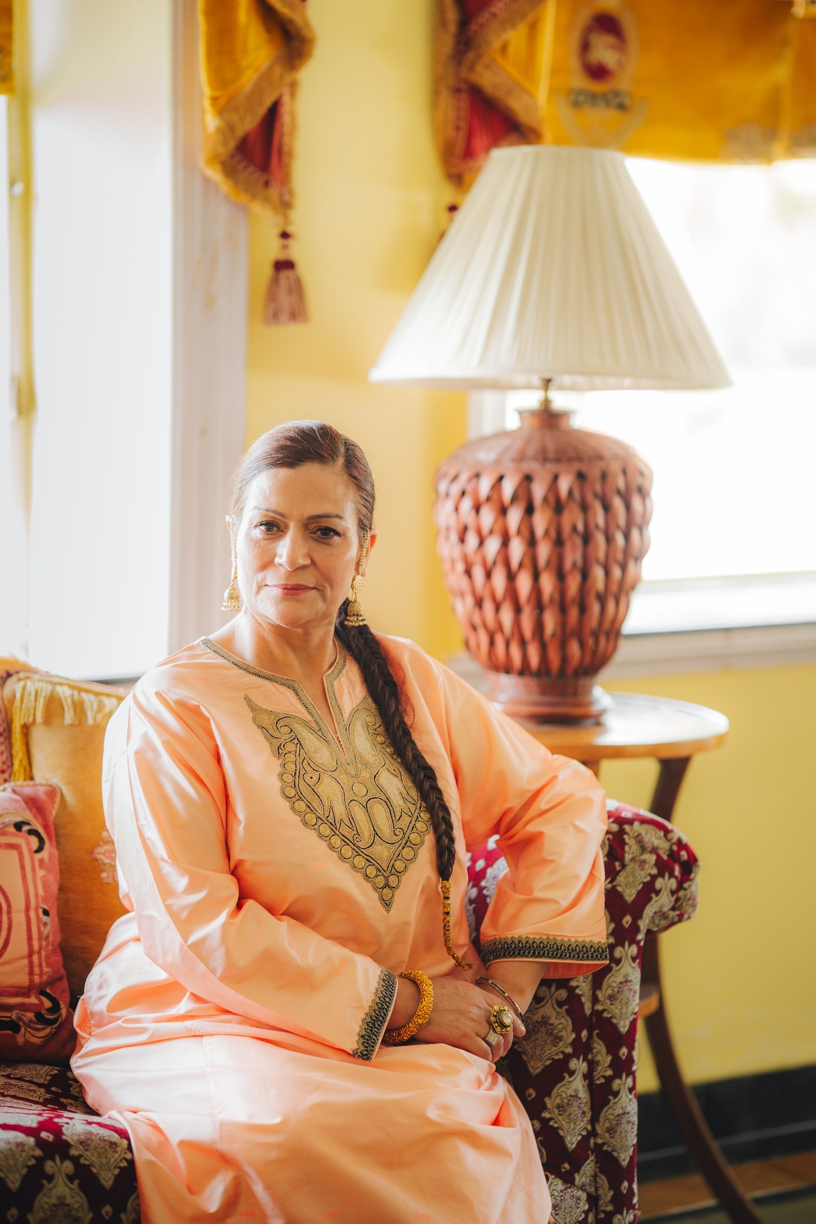 Peach Banarasi Phiran Set