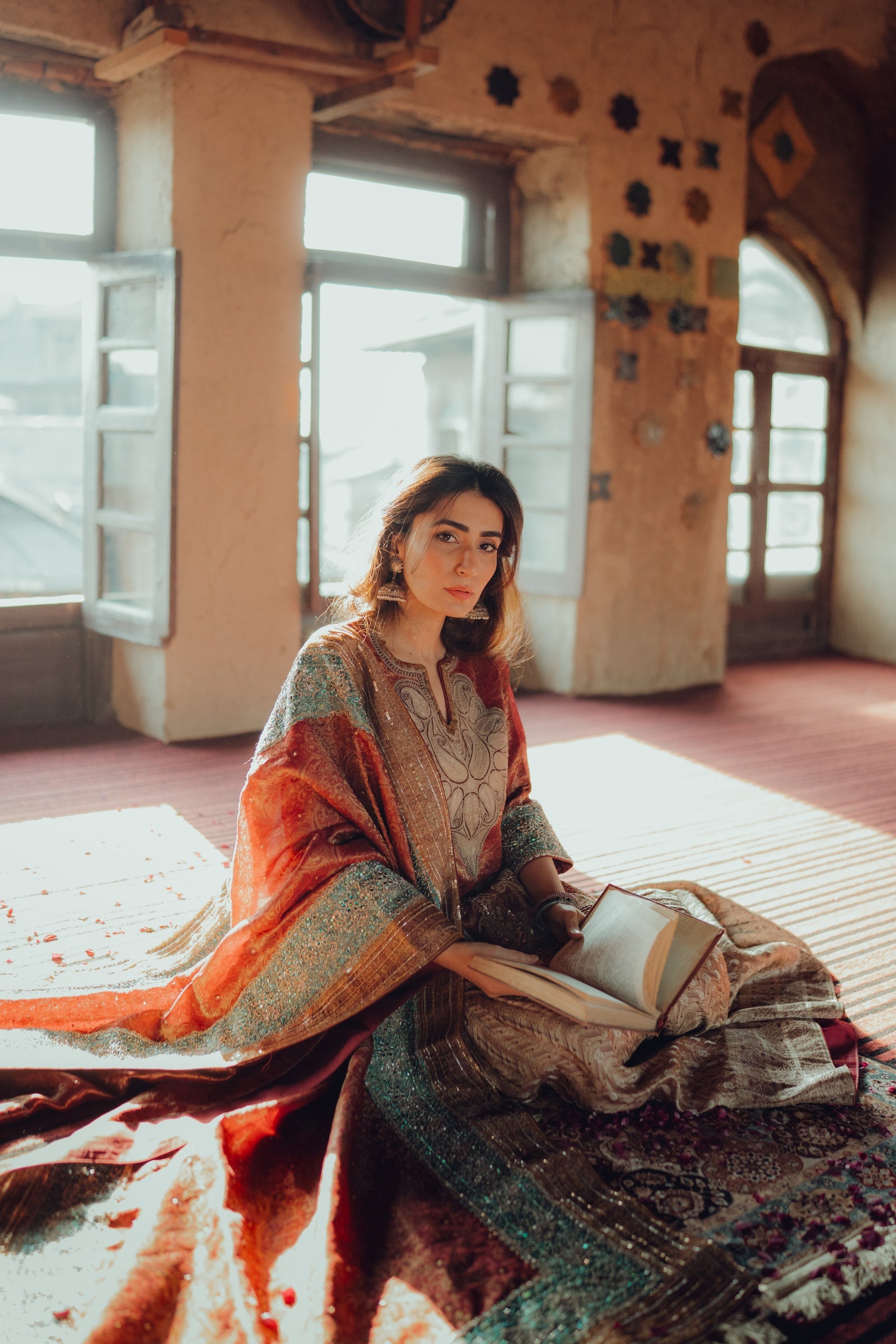 Kanjivaram Woven Kurti & Garara Set