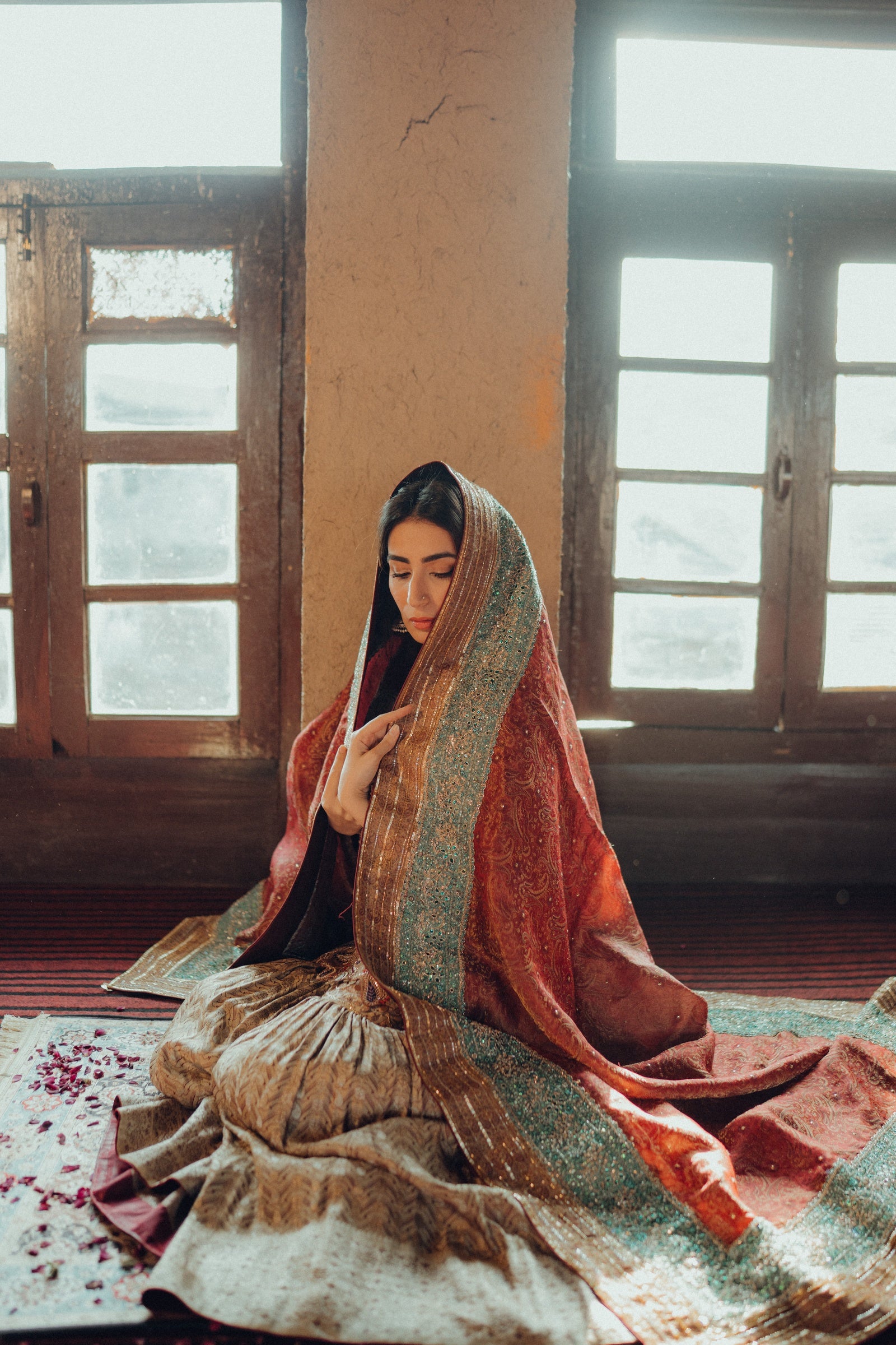 Kanjivaram Woven Kurti & Garara Set