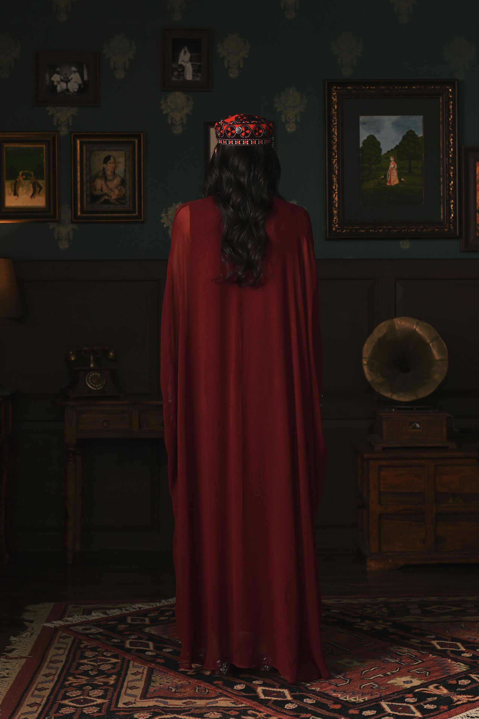 Deep Maroon Kaftan