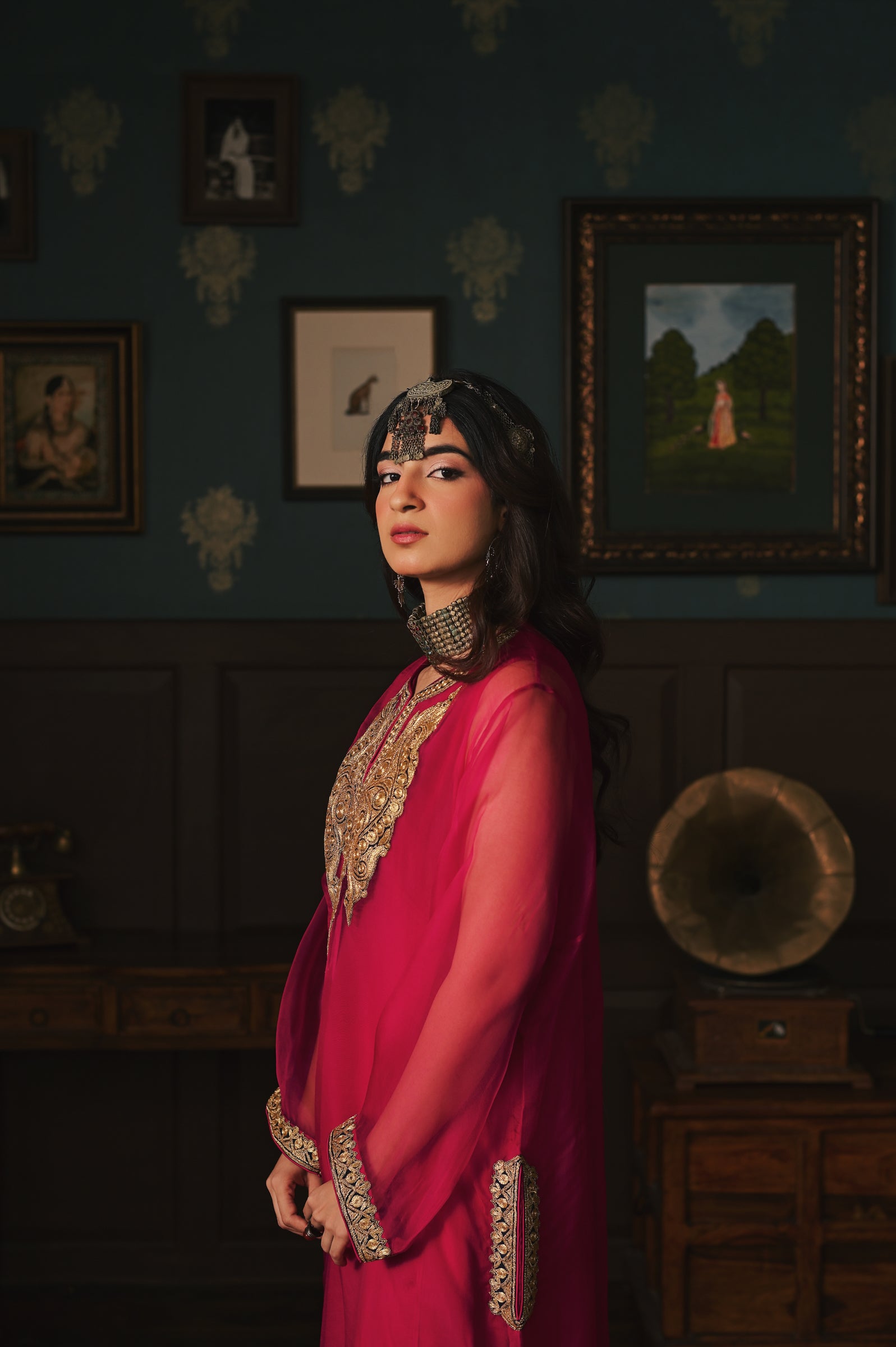 Rani Pink Tilla Phiran Set