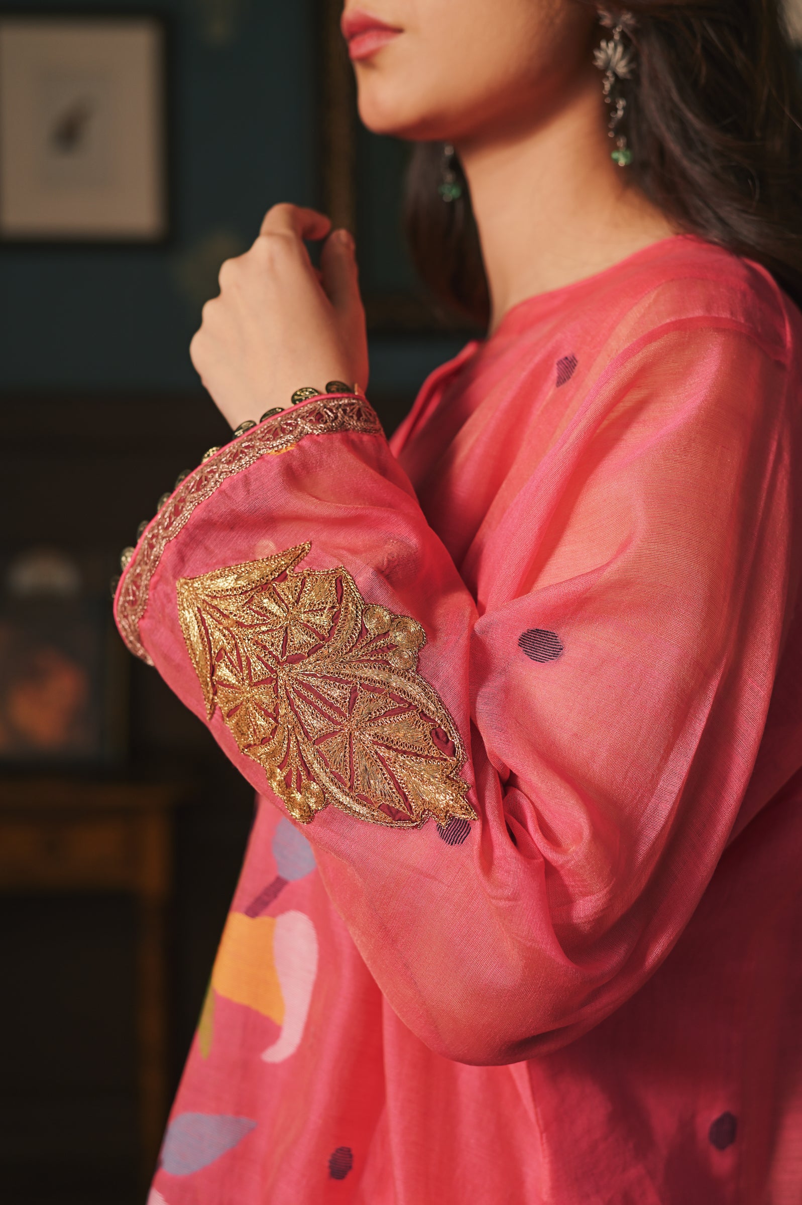 Coral Dakaai Muslin Set